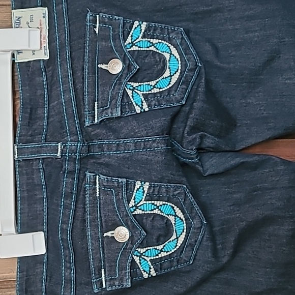 True Religion Dark Blue Skinny Jeans (Size 28) - Picture 2 of 4